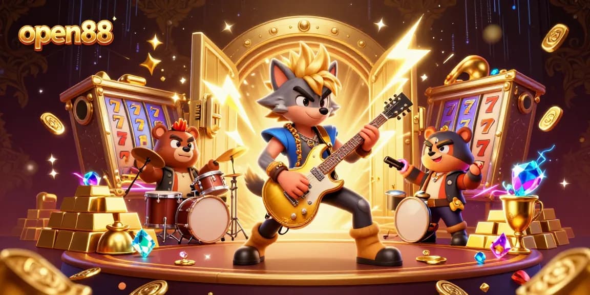 Experience the thrill of open88 with vibrant slots and dynamic 3D casino characters.