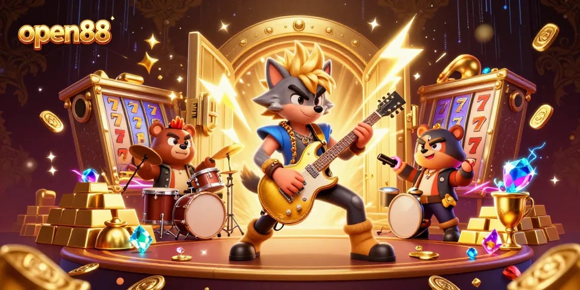 Experience the thrill of open88 with vibrant slots and dynamic 3D casino characters.